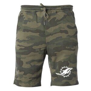 NEW Miami Dolphins Fleece Sweat Shorts Pants FOREST WOODLAND CAMO